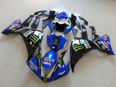 Shop 2012-2014 Yamaha YZF R1 Motorcycle Fairings - Blue White Glossy Black Green Graves Yamalube Monster