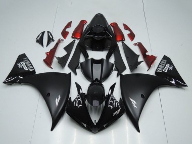 Shop 2012-2014 Yamaha YZF R1 Motorcycle Fairings - Glossy Black Matte Black Red
