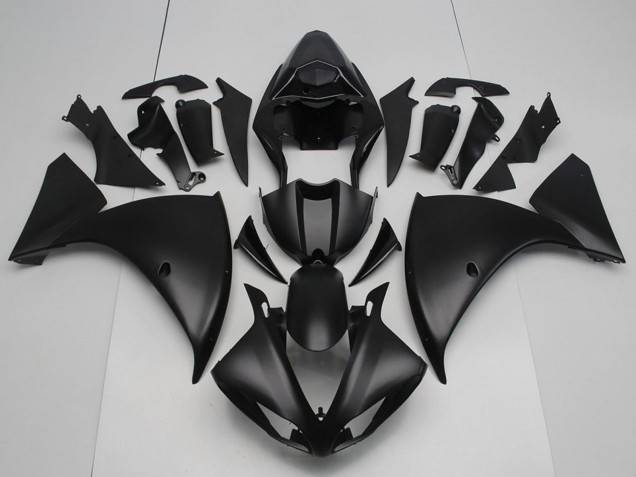 2012-2014 Yamaha YZF R1 Motorcycle Fairings - Matte Black