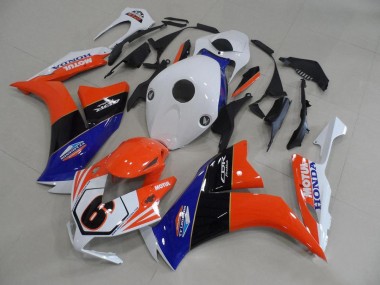 Shop 2012-2016 Honda CBR1000RR Motorcycle Fairings - White Blue Orange Glossy Black TT Legends 6