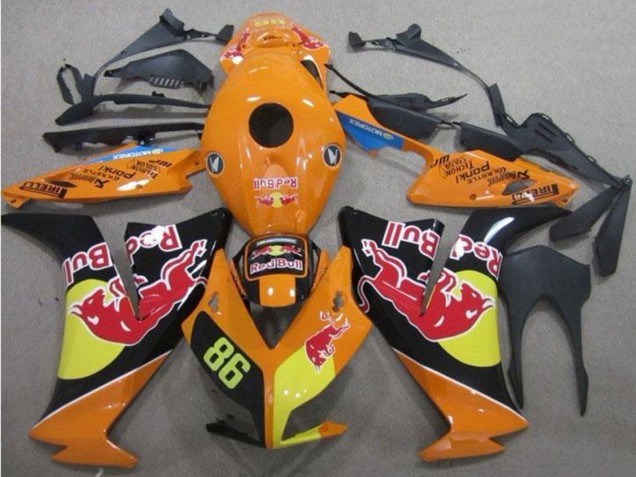 2012-2016 Honda CBR1000RR Motorcycle Fairings - Orange Yellow Glossy Black Red Bull 86