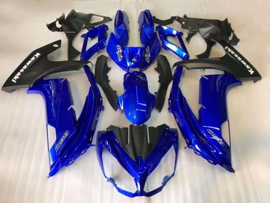 Shop 2012-2016 Kawasaki EX650 Motorcycle Fairings - Blue Matte Black