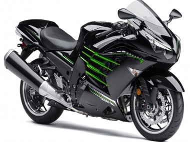 Shop 2012-2024 Kawasaki ZX14R ZZR1400 Motorcycle Fairings - Glossy Black Matte Black Green