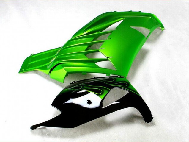 2012-2024 Kawasaki ZX14R ZZR1400 Motorcycle Fairing - Green Glossy Black