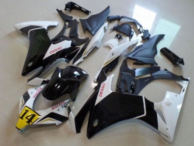 Shop 2013-2015 Honda CBR500R Motorcycle Fairings - White Yellow Glossy Black DENSO
