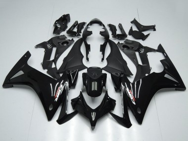 Shop 2013-2015 Honda CBR500R Motorcycle Fairing - Glossy Black Matte Black