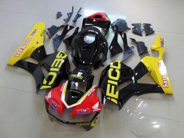 Shop 2013-2023 Honda CBR600RR Motorcycle Fairings - Yellow Red Glossy Black Geico