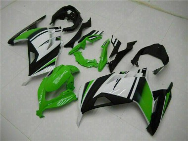Shop 2013-2024 Kawasaki Ninja 300 EX300R Motorcycle Fairings - White Green Black