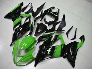 Shop 2013-2018 Kawasaki ZX6R Bike Fairings - Green Glossy Black