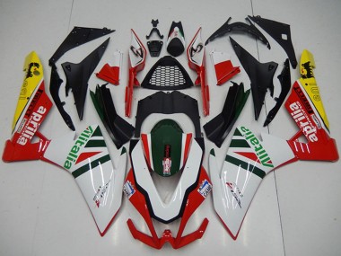 Shop 2009-2015 Aprilia RSV4 1000 Motorcycle Fairings - White Red Green Yellow Black Alitalia