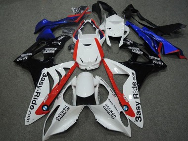 Shop 2009-2014 BMW S1000RR Motorcycle Fairings - White Red Blue Glossy Black Becker Carbon