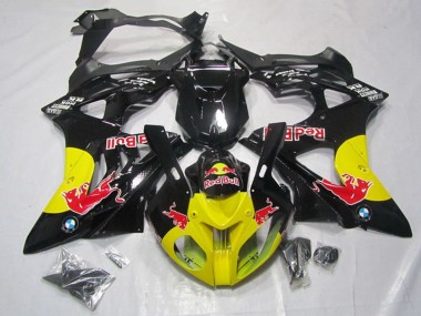 Shop 2009-2014 BMW S1000RR Motorcycle Fairings - Glossy Black Yellow Red Bull