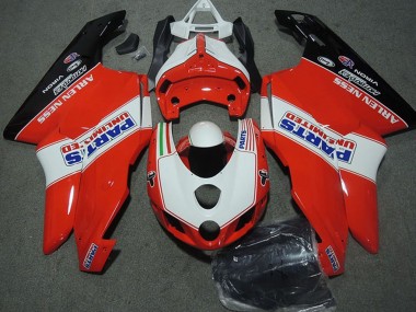 Shop 2003-2004 Ducati 749 999 Motorcycle Fairings - White Red Glossy Black Parts Unlimited