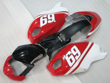Shop 2008-2012 Ducati Monster 696 Motorcycle Fairings - White Red Glossy Black 69