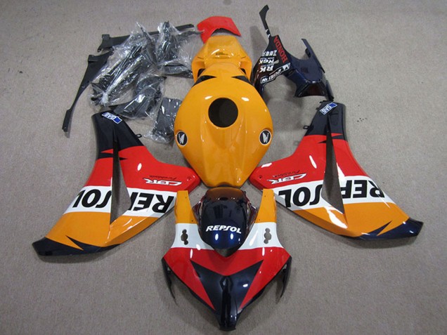 2008-2011 Honda CBR1000RR Motorcycle Fairings Kits - Orange White Red Glossy Black Repsol