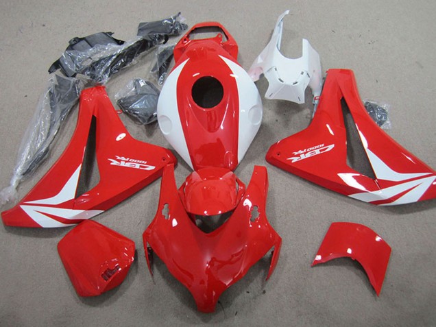 2008-2011 Honda CBR1000RR Motorcycle Fairings - White Red Fireblade