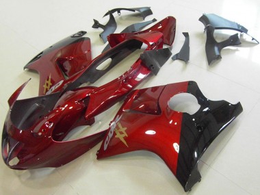 Shop 1996-2007 Honda CBR1100XX Blackbird Motorcycle Fairings - Candy Red Glossy Black