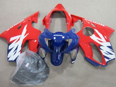 Shop 1999-2000 Honda CBR600 F4 Motorcycle Fairings - Red Dark Blue