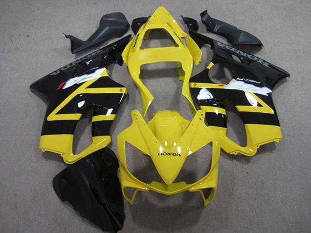 2001-2003 Honda CBR600 F4i Motorcycle Fairing Kits - Yellow Glossy Black