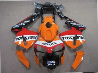 Shop 2003-2004 Honda CBR600RR Bike Fairings - Orange White Red Glossy Black Repsol