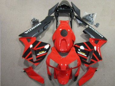 Shop 2003-2004 Honda CBR600RR Motorcycle Fairing - Red Glossy Black Matte Black