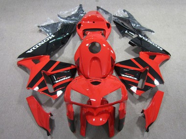 Shop 2005-2006 Honda CBR600RR Motorcycle Fairings Kits - Red Black