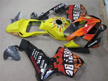 Shop 2005-2006 Honda CBR600RR Motorcycle Fairings - Black Orange Yellow Rossi Repsol