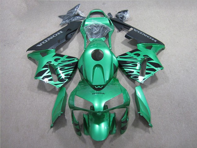 2005-2006 Honda CBR600RR Motorcycle Fairing - Green Black