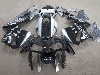 Shop 2005-2006 Honda CBR600RR Motorcycle Fairings - Glossy Black Silver SevenStars