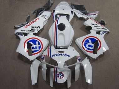 Shop 2005-2006 Honda CBR600RR Motorcycle Fairings - White Blue Repsol