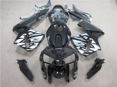 Shop 2005-2006 Honda CBR600RR Motorcycle Fairing - Glossy Black Silver Flame
