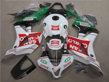Shop 2007-2008 Honda CBR600RR Motorcycle Fairing - White Red Green San Carlo