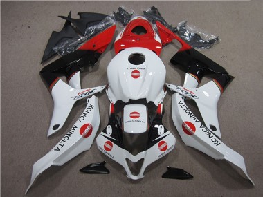 Shop 2007-2008 Honda CBR600RR Motorcycle Fairings - White Red Glossy Black Konica Minolta
