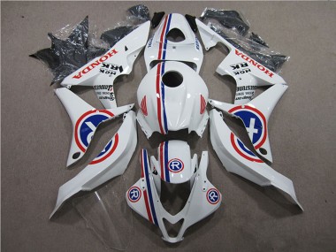 Shop 2007-2008 Honda CBR600RR Motorcycle Fairings - White Blue Red R