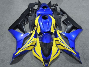 Shop 2007-2008 Honda CBR600RR Motorcycle Fairings - Blue Yellow Matte Black