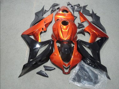 Shop 2007-2008 Honda CBR600RR Motorcycle Fairings - Orange Glossy Black