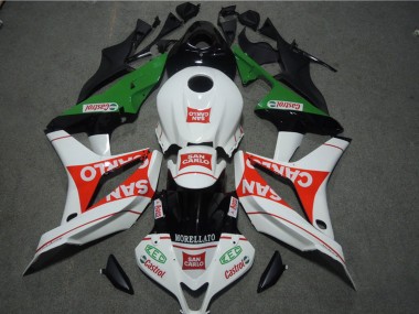 Shop 2007-2008 Honda CBR600RR Motorcycle Fairings - White Red Green San Carlo