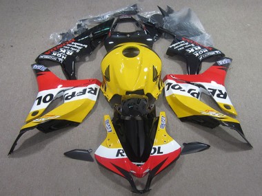 Shop 2007-2008 Honda CBR600RR Motorcycle Fairings - Yellow White Red Glossy Black Repsol