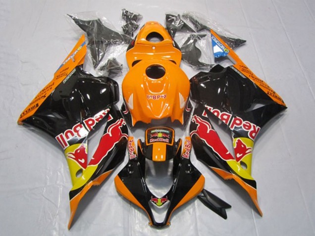 2009-2012 Honda CBR600RR Motorcycle Fairings - Orange Yellow Glossy Black Red Bull