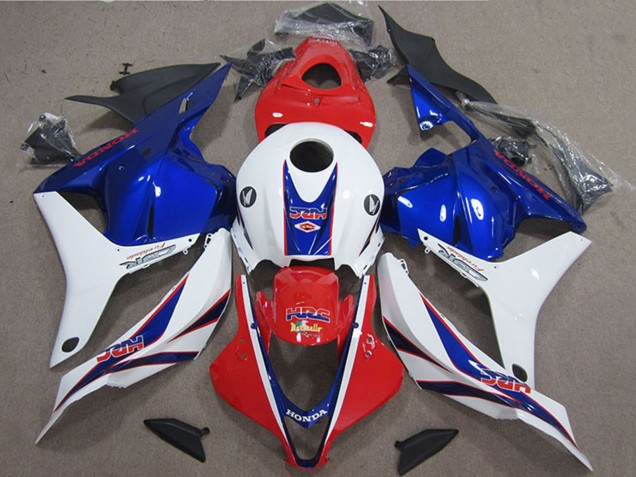 2009-2012 Honda CBR600RR Motorcycle Fairing - White Red Blue HRC