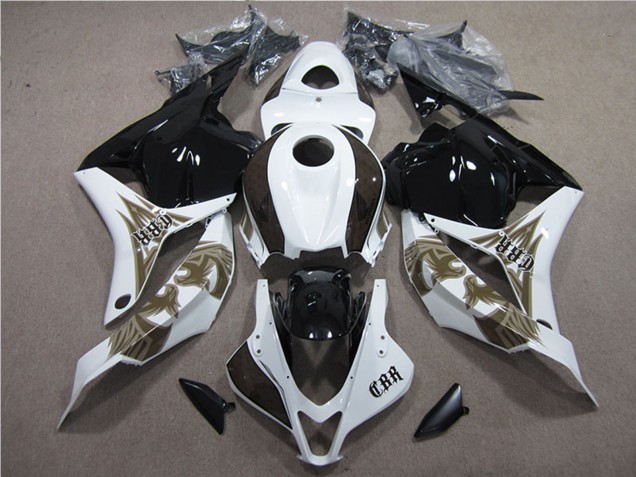 2009-2012 Honda CBR600RR Motorcycle Fairings Kits - White Glossy Black