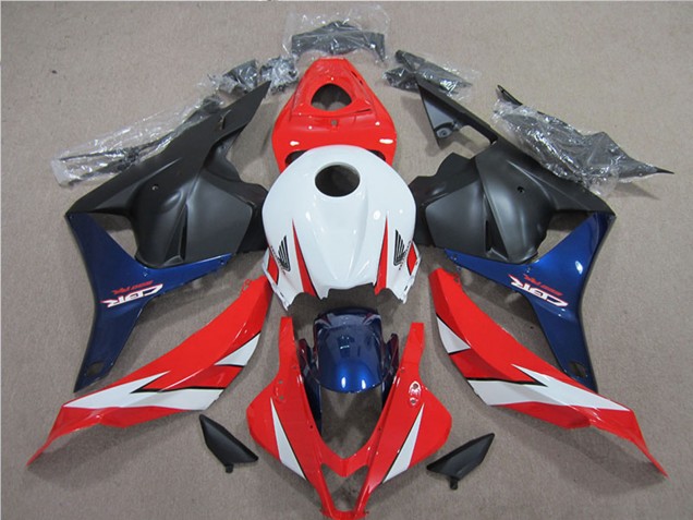 2009-2012 Honda CBR600RR Motorcycle Fairing - White Red Blue Matte Black