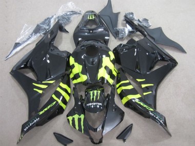 Shop 2009-2012 Honda CBR600RR Motorcycle Fairings - Glossy Black Yellow Monster