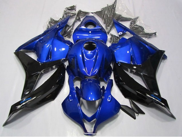 2009-2012 Honda CBR600RR Motorcycle Fairings - Blue Glossy Black