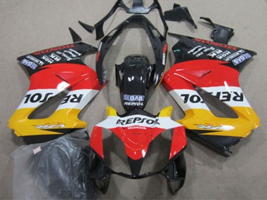 Shop 2002-2013 Honda VFR 800 Motorcycle Fairings - Yellow White Red Glossy Black Repsol