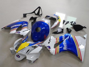 Shop 2002-2013 Honda VFR 800 Motorcycle Fairings - White Blue Yellow Rothmans