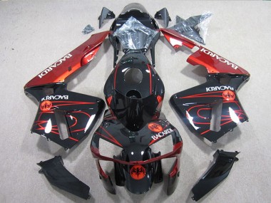 Shop 2004-2005 Kawasaki ZX10R Motorcycle Fairings - Black Red Racardi