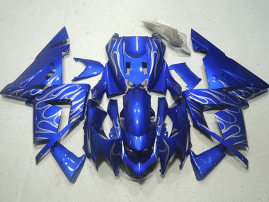 Shop 2004-2005 Kawasaki ZX10R Motorcycle Fairings - Blue White Flame