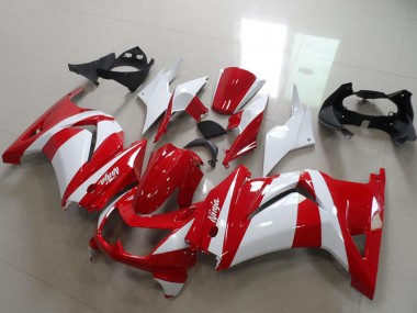 Shop 2008-2012 Kawasaki ZX250R Motorcycle Fairings - White Red