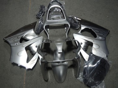Shop 2000-2002 Kawasaki ZX6R Motorcycle Fairings - Silver Grey Flame